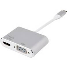 Usb 3.1 typ-c till hdmi + vga dockningsstation usb c hub adapter för ipad pro samsung huawei usb c hdmi