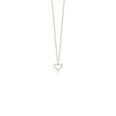 Mads Z Tender Heart vedhæng i 14 karat guld med diamanter, 11mm (1531320)