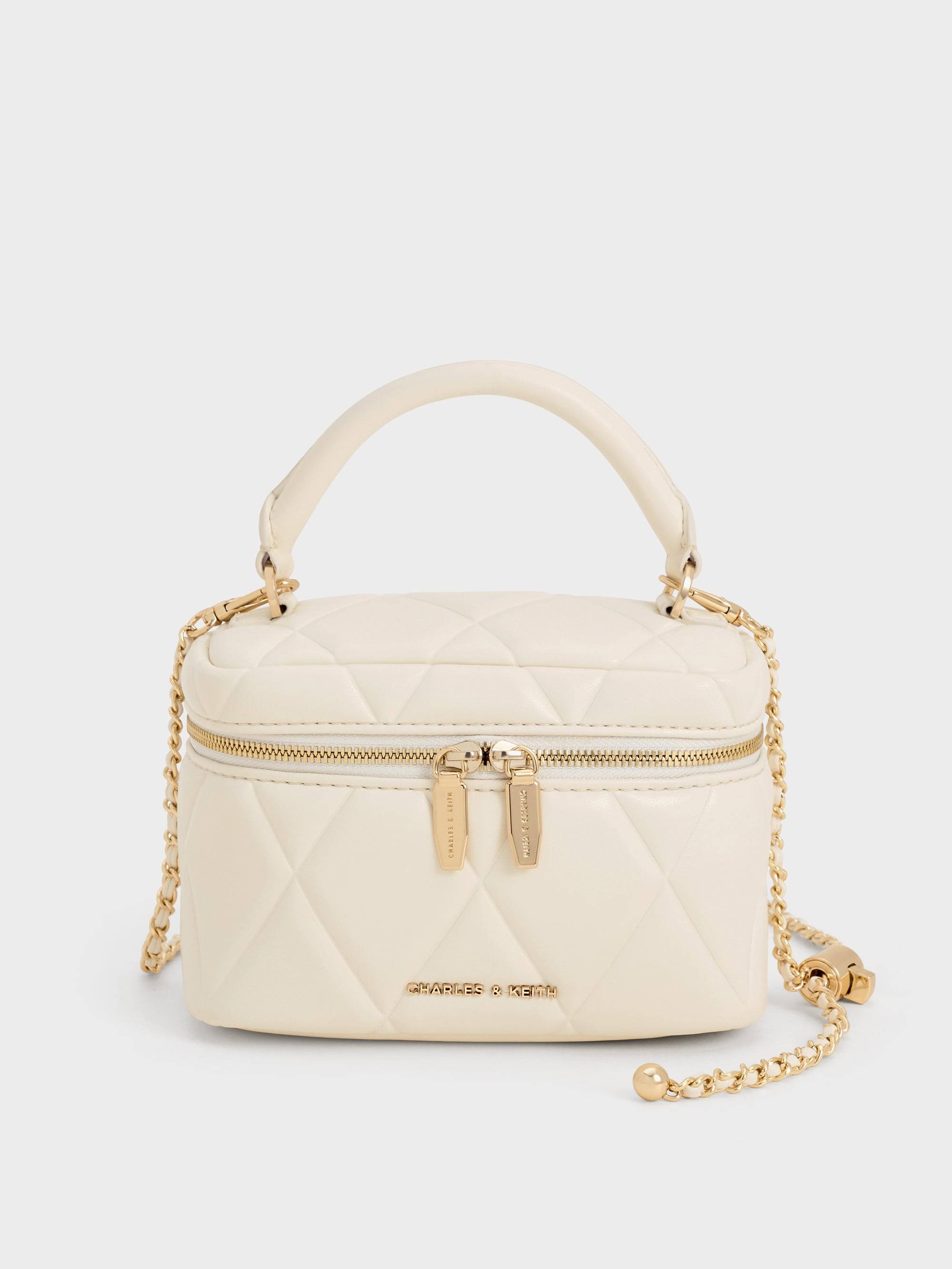 CHARLES & KEITH - Arwen Quilted Top Handle Vanity Bag