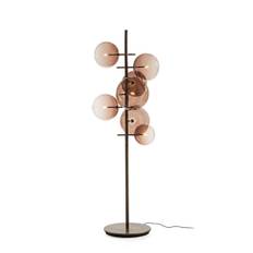 Gallotti & Radice Bolle Stelo Standerlampe - Farvet Glas - Bronzite