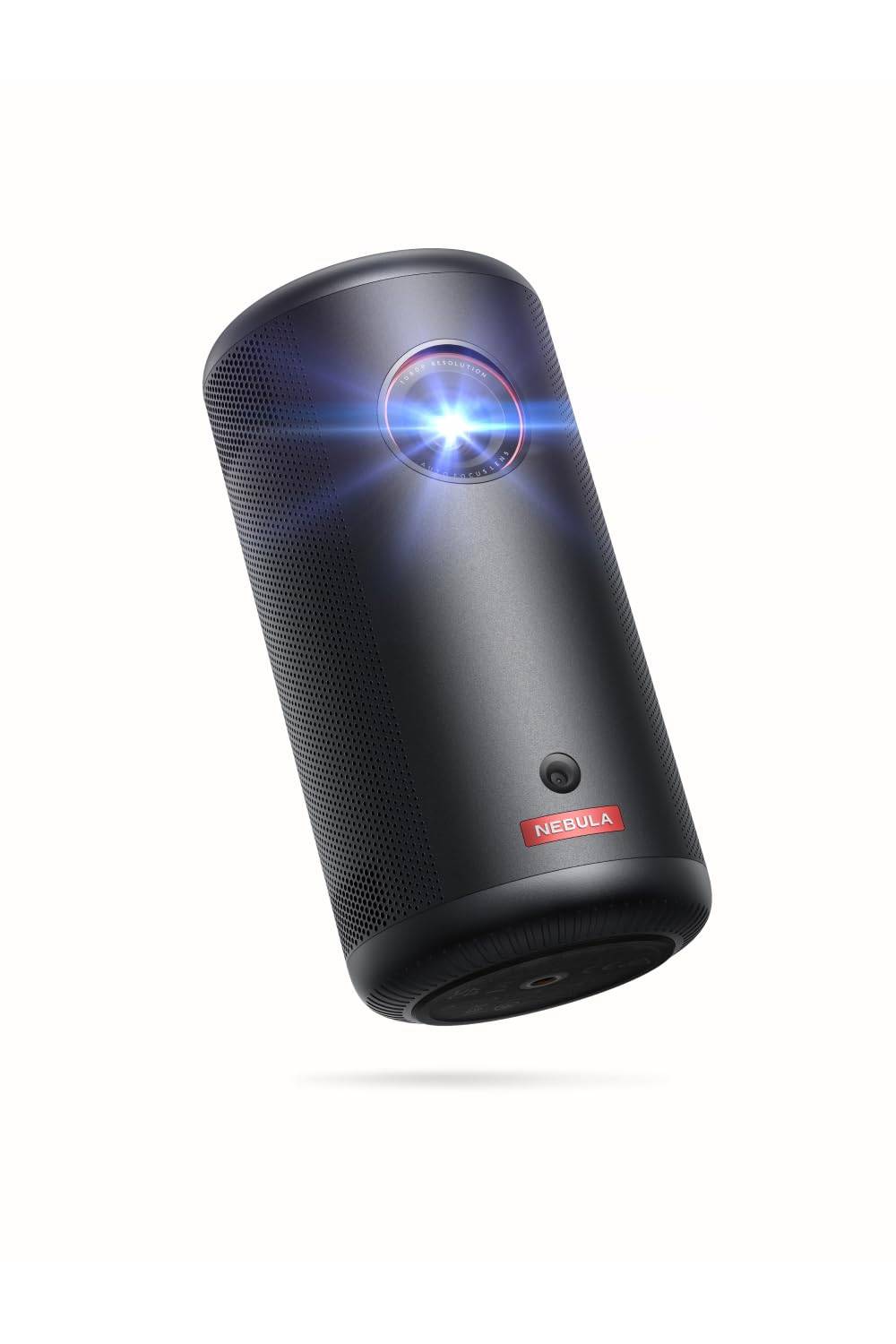 Anker Nebula Capsule 3 Projektor med Google HD 200 ANSI Lumens Upp till Skärm 8W Högtalare Automatisk Hinderigenkänning Vertikal och Horisontell Keystone svart