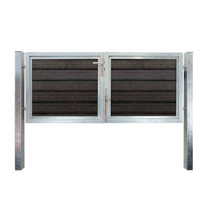 Kirkedal Galvaniseret dobbeltlåge med K2 profiler inkl. 2 stolper, 200 x 178 cm