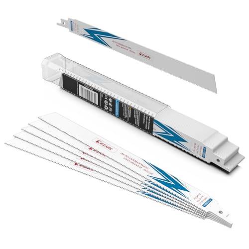 EZARC 25-pack 12 tum 14 + 18 TPI tig- och återgående sågblad för automatisk demontering av stål demon bi-metal för 1/16-5/16 medium metall R1210DM