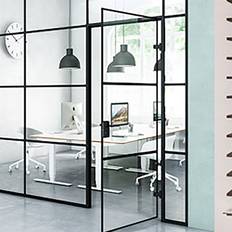 New Yorker Glasdør - Mat sort - M7: 690 x 2090 mm