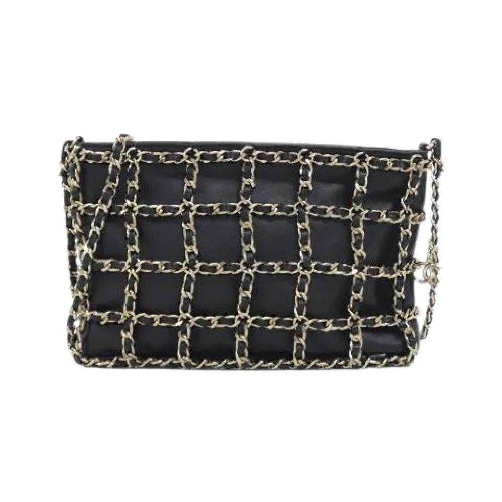 Chanel Vintage Pre-owned Lambskin Skuldertaske - Vintage - Dame - Sort - ONE SIZE - Uld