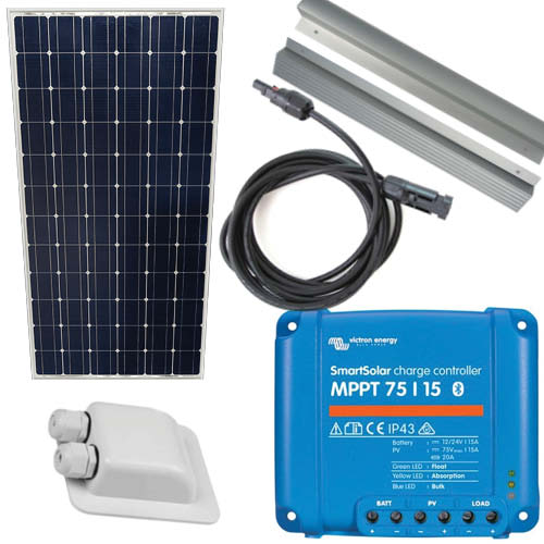 190W-12V Victron monokristallin solcellspaket (Bluetooth)