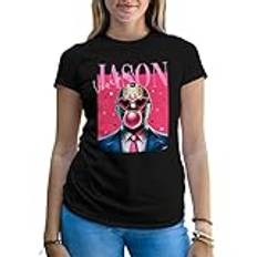 jason voorhees halloween we wear pink anime Svart T-Shirt För Kvinnor Size L