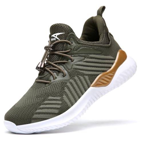VITIKE Kinder Schuhe Jungen Schuhe Mädchen Sneaker Damen Sportschuhe Outdoor Schuhe Jungen Turnschuhe Laufschuhe Schnürer Freizeit Sportschuhe Kinder Sneaker, 8-grün, 36 EU