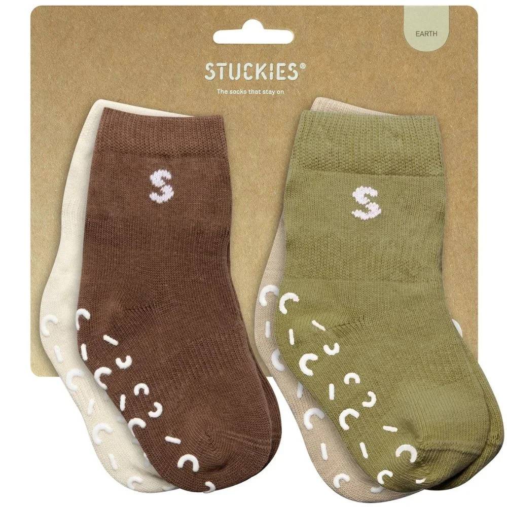 STUCKIES Strumpor i bomull Earth 4- pack 25/27