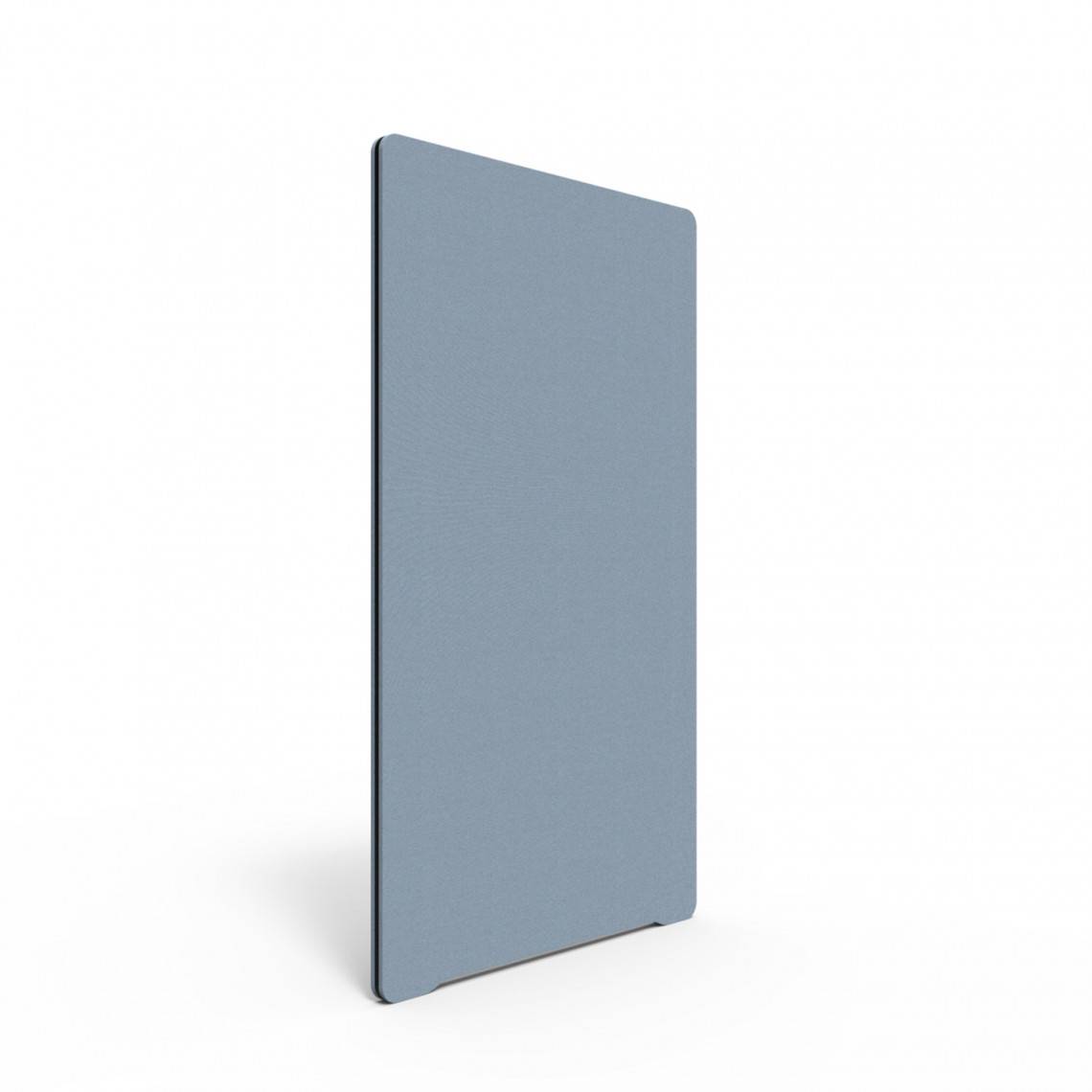 Gulvskærm Edge, Farve Blue Dolphin YA302 - Lyseblå, Størrelse B100 x H150 cm, Listefarve Sort.