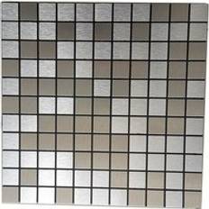 Självhäftande mosaik backsplash kök badrumsskal och stick väggplattor 30cm - silver--