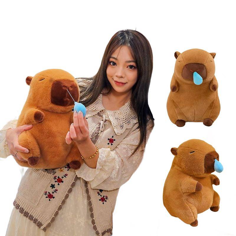 Stor 1-3 st Snor Capybara Gosedjur Söt Capibara Stretchig Snor Rolig Fluffig Docka Söt Kawaii Gosedjur Födelsedagspresent Heminredning