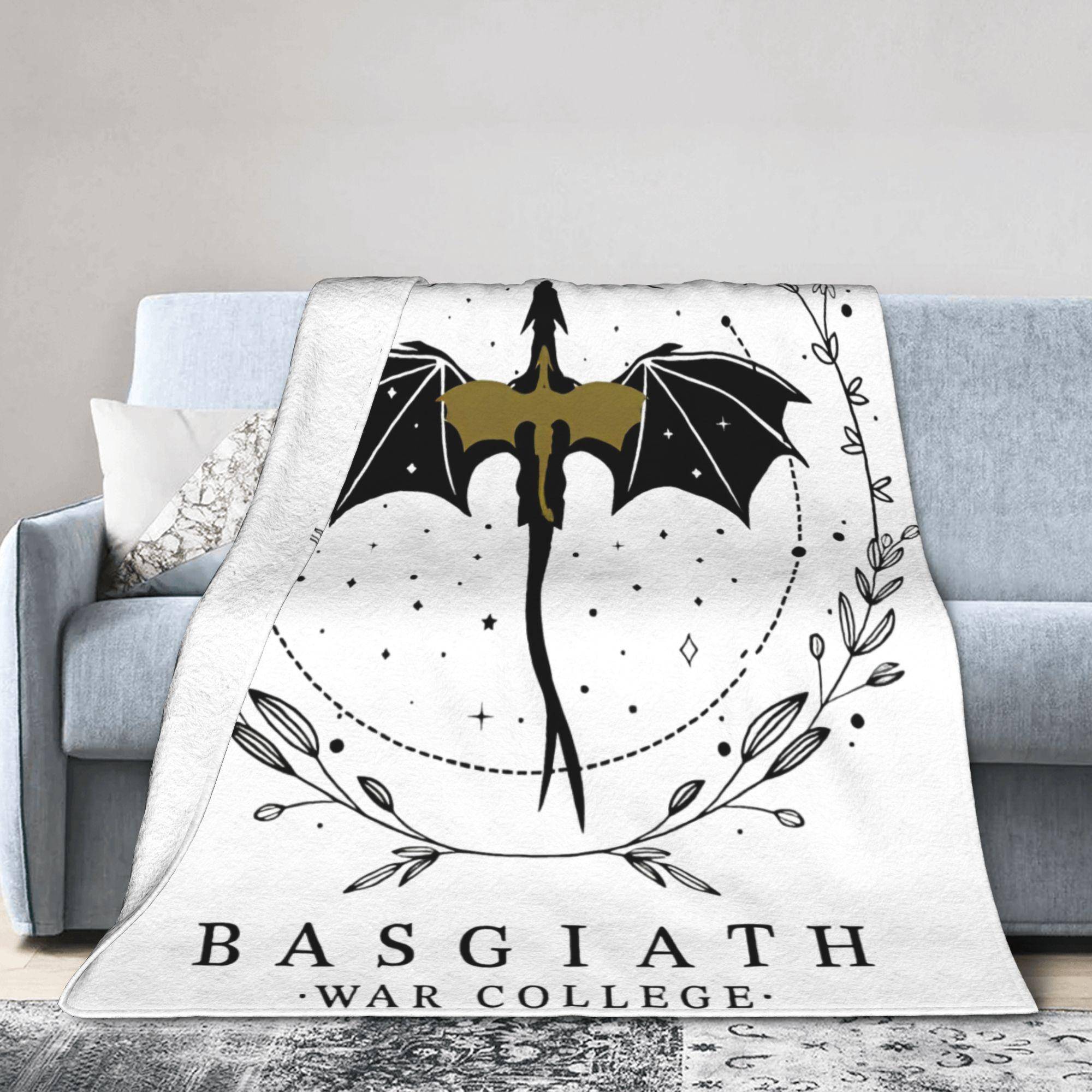 Fourth Wing Basgiath War College Filtar Ultramjuk Sammet Söt Gåva Pläd Filt Matta brown