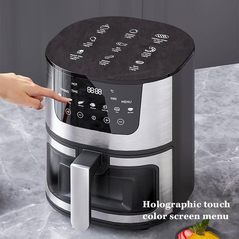 2400W Intelligenta Hushåll 7L Stor Kapacitet Elektrisk Frityrgryta Köksbearbetningsapparat Hög Effekt Visuell Air Fryer