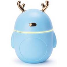 H&#xE4;rlig hjort luftfuktare usb ultraljud cool dim maker maker fogger led ljus 3 in 1 mini arom diffusor eterisk olja humificador - Bl&#xE5;
