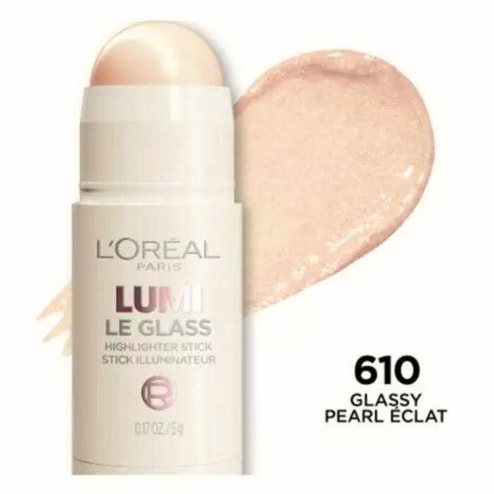 Highlighter stick Lumi Le Glass - L'Oréal Paris - Teinte 610 Pearl - Format voyage - Effet éclat