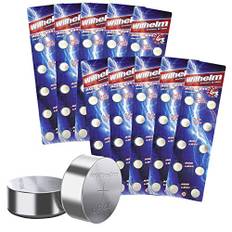 100 X Wilhelm AG13/147/LR44/SR44W/357/LR1154/V13GA Qualitätsbatterien 1,5 V Alkaline Blister