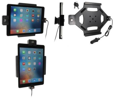 Brodit Hållare med nyckel-lås, Apple iPad Air 2 (A1566, A1567)/Pro 9.7 (A1673, A1674, A1675)