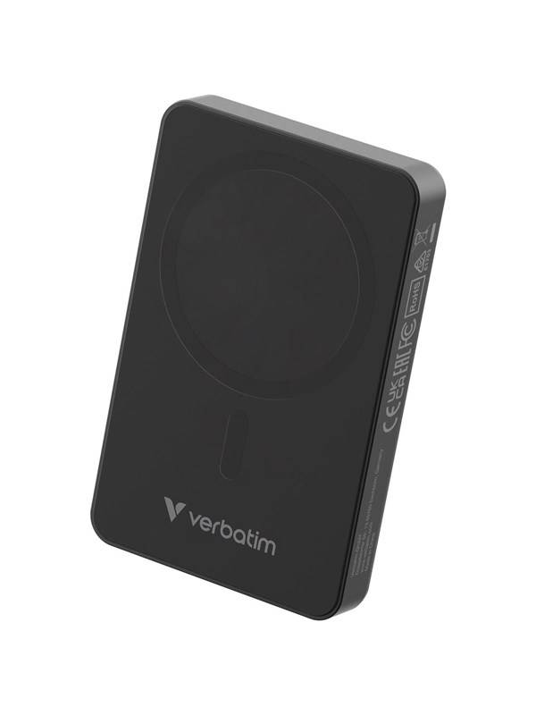 Verbatim Charge ´n´ Go Power Bank Mag Wireless - 10000 mAh PowerBank - Svart - 10000 mAh