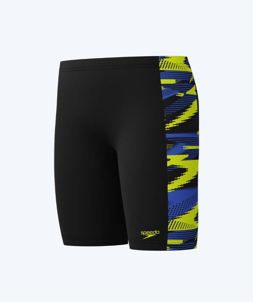 Speedo långa badbyxor för pojkar - Hyperboom Panel - Svart/Gul
