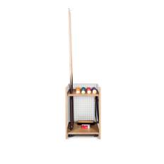 RS Barcelona - Mou Indoor Floor Cue Rack, White, Oak tray - Spel - Yonoh