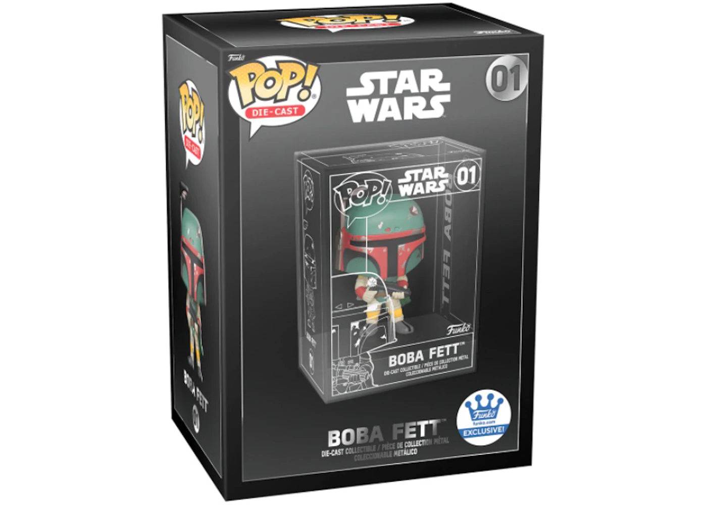 Funko Pop! Die-Cast Star Wars Boba Fett Funko Shop Exclusive Figure #01 - One Size