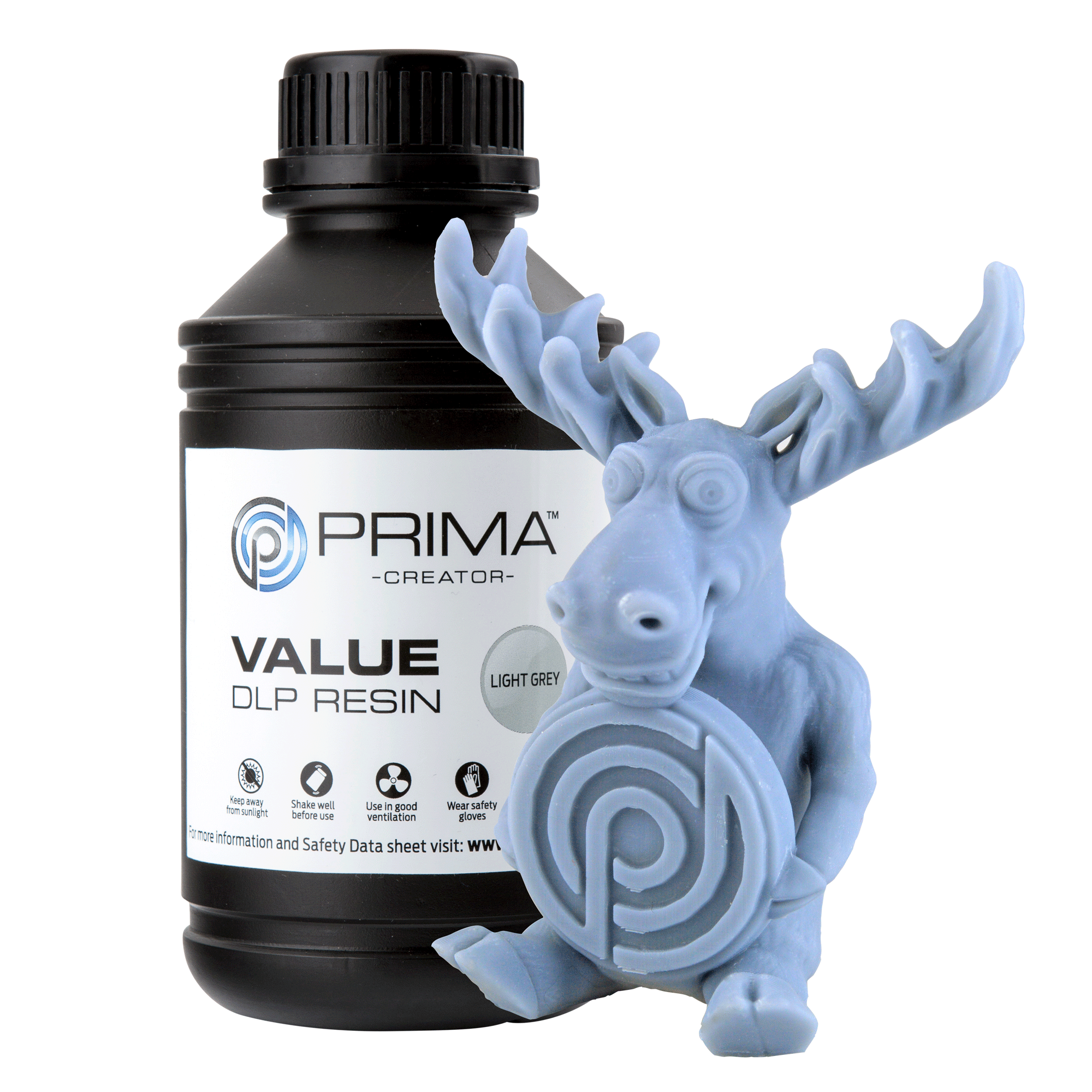 PrimaCreator Value UV / DLP Resin - 500 g - Light Grey