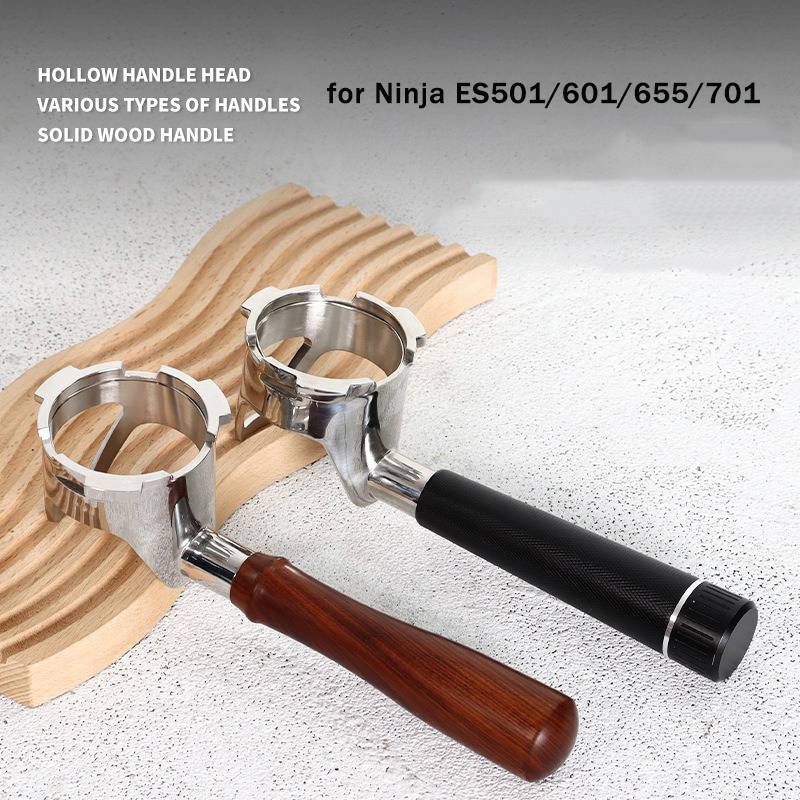 54mm 3-ears Bottomless Hollow Portafilter for NINJA ES501/601/655/701 Stainless Steel Coffee Handle Filter Without Coffee Basket
