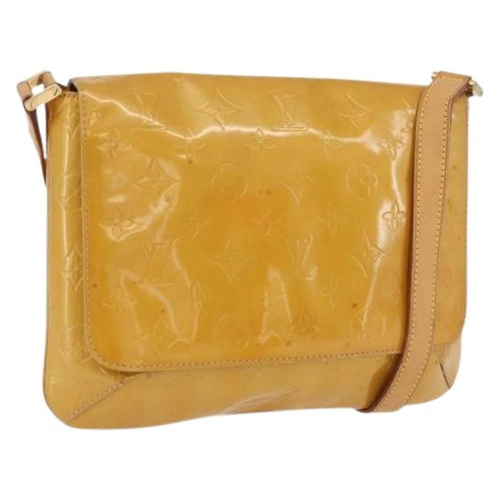 Louis Vuitton Vintage Pre-owned Vintage Patent Skuldertaske - Vintage - Dame - Beige - ONE SIZE - Uld