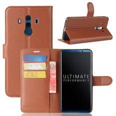Huawei Mate 10 Pro - Læder cover / pung - Brun
