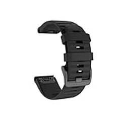 LKQASD 26 20 22MM Silikon QuickFit klockarmband Kompatibel med Fenix ​​7X 7 7S 6X 6 6S Pro 5 5X 5S Epix 2 Smartwatch Armband Armband (Color : Black, Size : Forerunner 955 965)