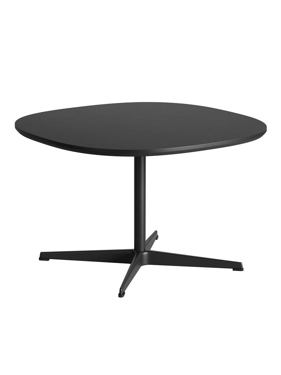 Piet Hein A202 Sofabord, 75 x 75 cm fra Fritz Hansen Sort laminat m. sort ABS-kant - Sort stel - Jacobsen Plus