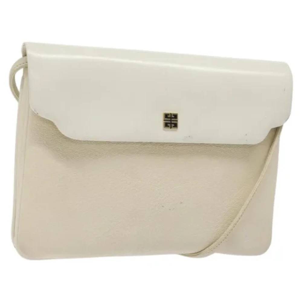 Givenchy Pre-owned Pre-owned Laeder skuldertasker - Vintage - Dame - Hvid - ONE SIZE - Uld
