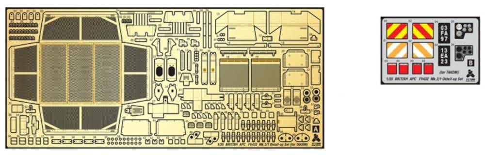 Tetra Model 1/35 ME Series British FV432 MK.2/1 Armored Personnel Carrier (for TAK) Plastic Model Parts ME3549