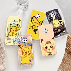 Transparent Case for Samsung A04 A14 A23 A34 A54 M23 M33 M52 M53 Realme Narzo 50 50I 50a Prime C35 C55 C30S 10 9 Pro K-87 Cute Pikachu Realme C35 iris färg