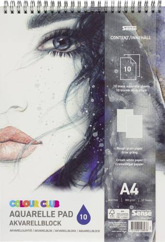Akvarellblock Colour Club A4 300g