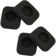 FORM2 Hovedtelefoner In-Ear Hovedtelefon Ørepude Betræk Svampe Firkant Skum Ultra Blød Pude Holdbar Komfortabel Sort 4-Pak, 50*40mm