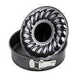 6507 Springform med platt och rörbotten, Ø 24 cm, svart metallic