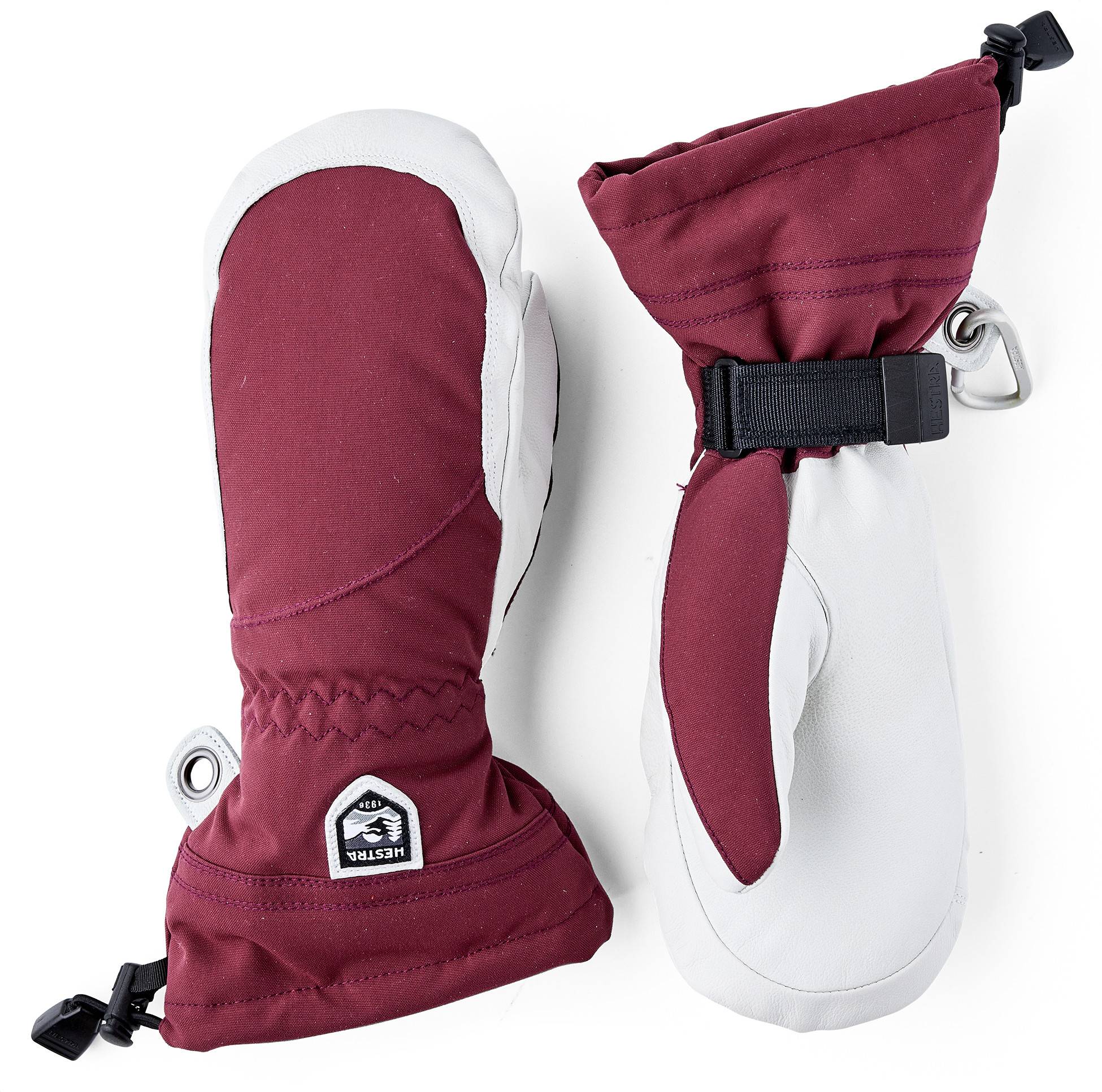 Hestra Women's Heli Ski Female Mitt Bordeaux/Offwhite, 9