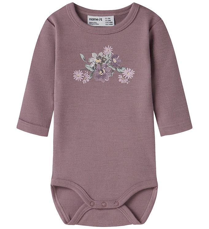 Name It Body l/ä - Ull - NbfWillitus - Paddsvamp/Flower Bukett - Name It - 1½ år (86) - Body L/Ä