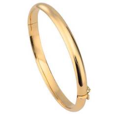 BNH Dame blanke 14 karat Armring Klassisk (hule) i tre diametre og tre bredder