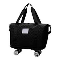 Wheeled Duffle Bag, Wheeled Travel Duffle Bag, Folding Travel Bag, Travel Bag With Wheels Carry on Duffel Bag, Expandable Carry on Luggage, Large Capacity Duffel Bag Suitcase for Wife, Parents