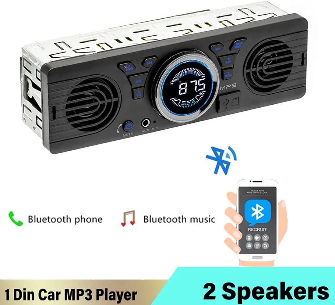 Autoradio 1DIN (Med Indbygget Højttalere) - Bluetooth / AUX / SD-kort