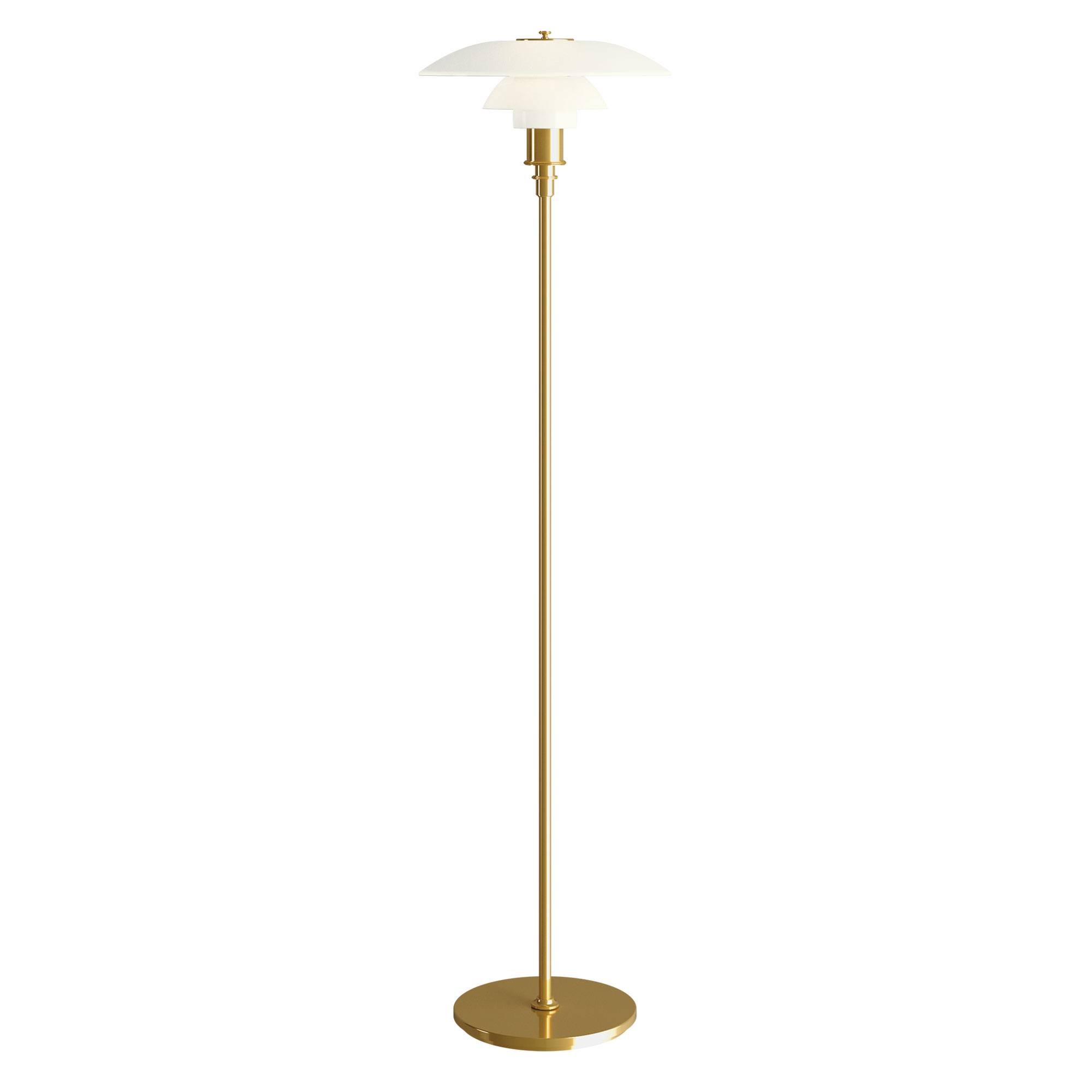 Louis Poulsen PH 3½-2½ Gulvlampe af Poul Henningsen Messing metalliseret.