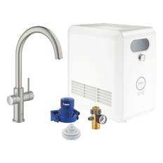 Grohe Blue Professional System mit Küchenarmatur C-Auslauf supersteel - 31323DC2