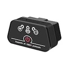 Vgate Icar 2 WiFi OBD2-skanner, skanningsverktyg för motorkontroll, adapter för bildiagnosverktyg för iOS iPhone iPad, Android Auto Standby (svart)