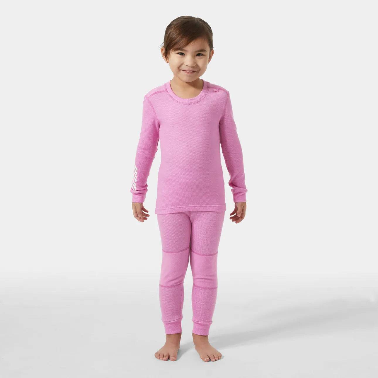 Helly Hansen Kids' LIFA® Merino Wool Base Layer Set Skiundertøj Børn - Meta Pink - Meta Pink / 92 cm / 2 år