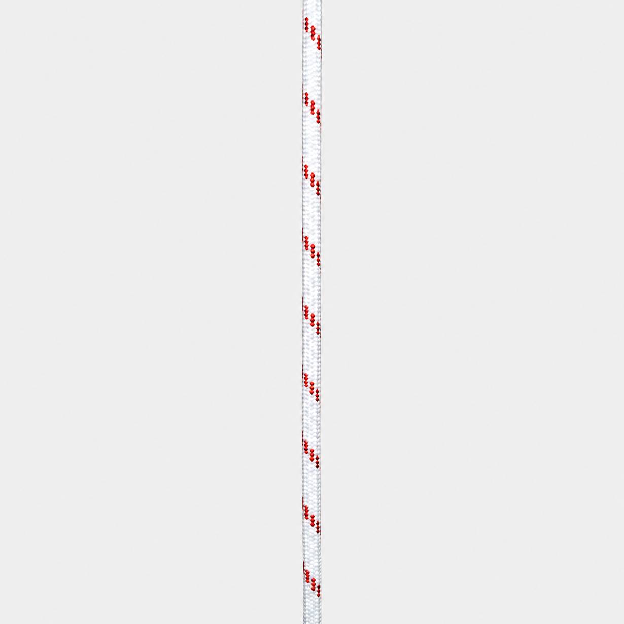 Tågvirke på löpmeter NOCK Unlimited, polyester-kärna, 32-flätat polyester-hölje, vit/röd, Ø10 mm