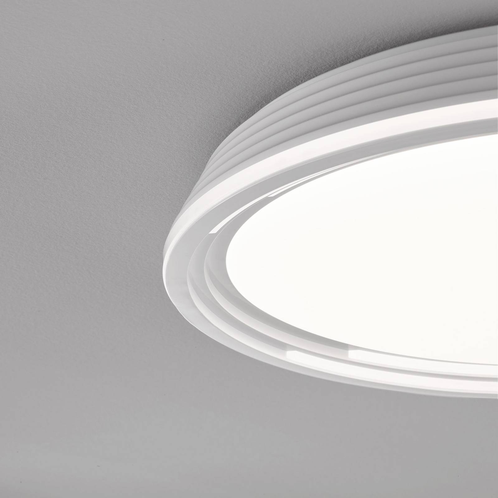 FISCHER & HONSEL LED taklampa Dua, dimbar, Vitt / opal, Vardagsrum / matsal, Syntetmaterial, Modern, LED-taklampa