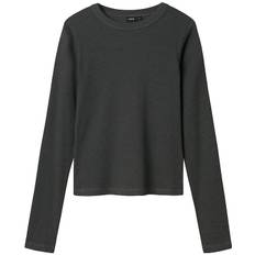 LMTD Tröja - Rib - Nej - NlfHinaja - Dark Grey Melange - LMTD - 13-14 år (158-164) - Tröja